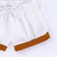 thumbnail image 4 of B91xZ Ensemble 2 Pcs pour Garçons Chemise à Manches Courtes et Short, Durable Extensible et Léger, Blanc 2-3 Ans, 4 of 5