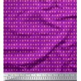 thumbnail image 1 of Soimoi Purple Rayon Crepe Fabric Poker Card Symbol Decor Fabric Printed Yard 46 Inch Wide, 1 of 3