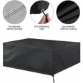 thumbnail image 3 of Garden Furniture Cover, Durable Cover for Patio Table and Rattan Sets, 210D Oxford Fabric with Thickening Coating, Water Resistant Cover for Rectangular and Oval Outdoor Tables (213 x 132 x 74 cm), 3 of 5