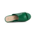 thumbnail image 4 of BLISSFUL STEP Women's Slip-On Platform Wedge Heel Wedge Sandals Green 5.5, 4 of 7