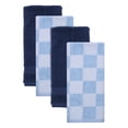 thumbnail image 1 of Mainstays 4-Pack Hand Towels, Sky Check, 1 of 7