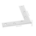 thumbnail image 4 of 4pcs Angle Brackets Stainless Steel L-shaped Flat Angle Bracket Fixing Brackets, 4 of 8