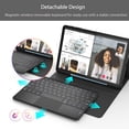 thumbnail image 4 of For Samsung Galaxy Tab S9 FE Plus Keyboard Cover Case for Tab A9 Plus S9 Ultra S7 FE S8 Plus S6 Lite A8 Magnetic Keyboard Case Spanish Black S9 11 inch, 4 of 6