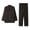 Black, variant on Ccpelsie Mens Button Down Pajamas Set Soft Pj Sets for Men Long Sleeve Pajamas Mens All Seasons Pjs Sets Loungewear(Dark Blue,XL)