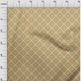 thumbnail image 2 of oneOone Cotton Poplin Dark Mustard Fabric Diamond Geometric Craft Projects Decor Fabric Printed By The Yard 56 Inch Wide, 2 of 4