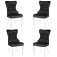 thumbnail image 1 of CHAISE DE SALLE À MANGER À AILES en Noir ENSEMBLE DE 4, 1 of 5