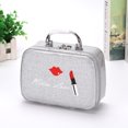 thumbnail image 2 of Makeup Case Lip Printed Portable Top Handle Makeup Box Cosmetic Organizer, 2 of 8