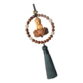 thumbnail image 3 of Almencla Statue de Bouddha Pendentif Breloque de Rétroviseur de Voiture avec Pompon Décor Feng Shui Vert, 3 of 8