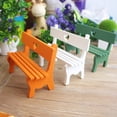 thumbnail image 2 of Decorative Dollhouse Bench Exquisite Wood Patio Lawn Fairy Garden Bench Home Decor, 2 of 7