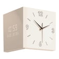 thumbnail image 1 of GROWTH TANK Corner Clock Angle Corner Clock Outdoor Wall Clock for Bedroom Kitchen Patio Cream, 1 of 9