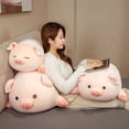 thumbnail image 4 of YOPTOP Plush Pillow Oversized Super Soft Full Filling Room Decoration Giant Fluffy Pig Plush Body Pillow Household Accessory,40cm-Squinting, 4 of 10