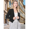 thumbnail image 2 of INSPIRE CHIC Veste Blazer Courte Sans Col pour Femme, de Travail/bureau/affaires Décontracté, 2 of 6