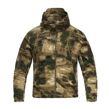 Pisexur Vestes pour Hommes Camouflage à Fermeture Éclair Sports Automne et Hiver Manches Longues à Capuche Vêtements Décontractés Vestes Manteaux de Sport Coupe-Vent
