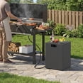 thumbnail image 2 of Costway Propane Tank Cover Table,16Inch Square PE Rattan Gas Tank Storage Box with Flip Lid Black, 2 of 10