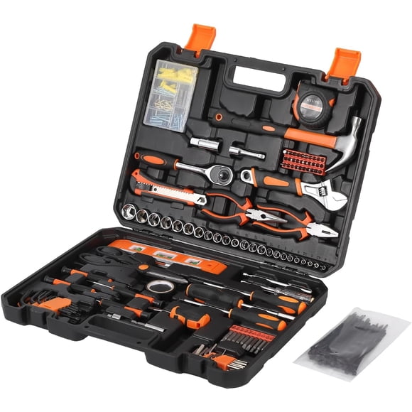 247 Piece Tool Set, General Home/Auto Repair Tool Kit, Combination Package Mixed Tool Set Hand Tool Kit with Plastic Toolbox Storage Case