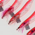 thumbnail image 3 of 5 Pieces Luminous Squid Jigs Hooks For Sleeve-fish Cuttlefish Red, 3 of 7