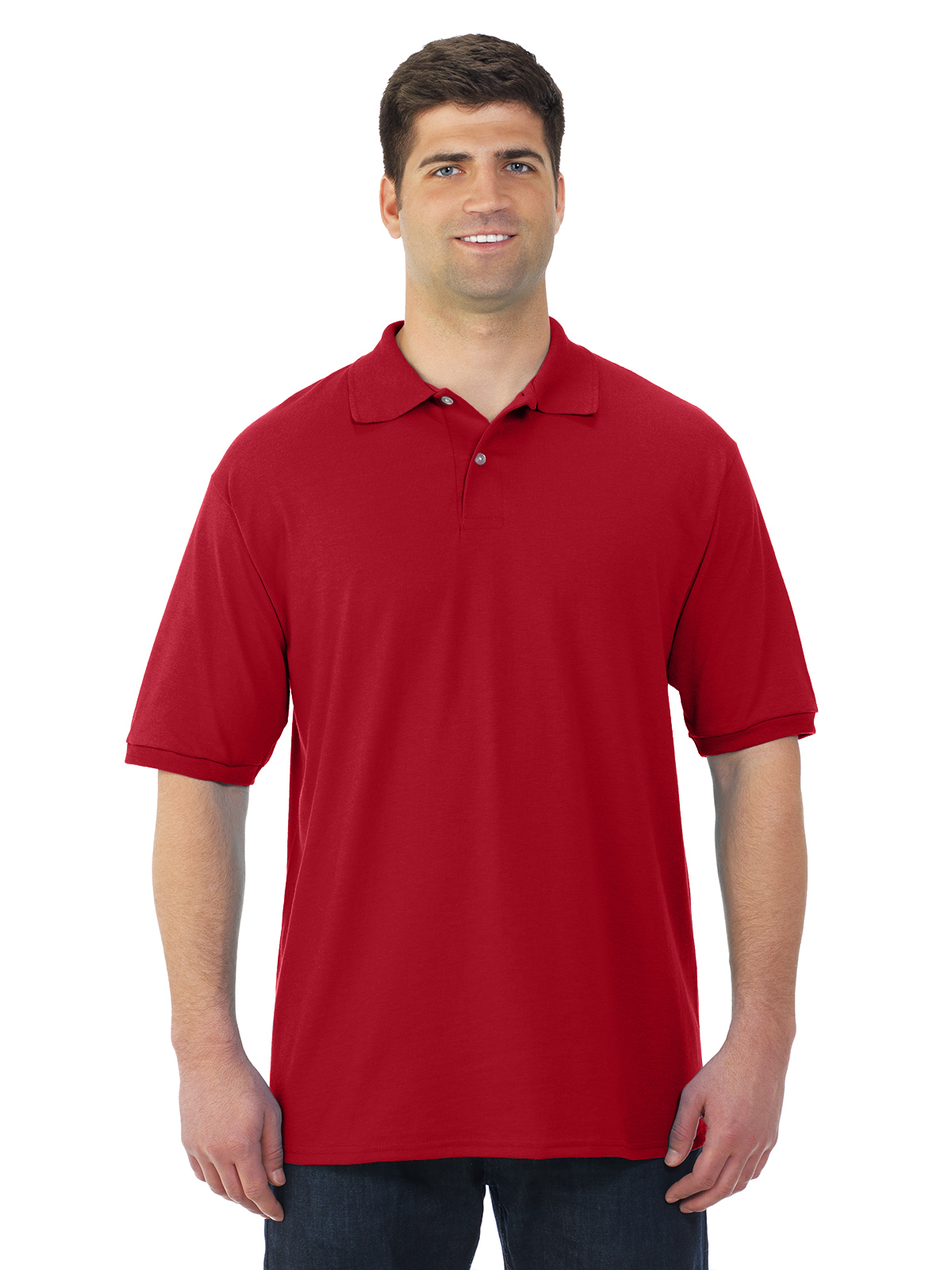 Jerzees T-Shirt de Sport en Jersey à Manches Courtes pour Hommes SpotShield, 3X, Rouge Vif