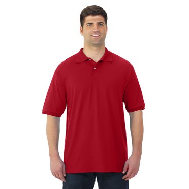 Jerzees T-Shirt de Sport en Jersey à Manches Courtes pour Hommes SpotShield, 3X, Rouge Vif