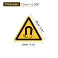 thumbnail image 2 of Uxcell Triangle Beware of The Magnetic Field Warning Sign Self Adhesive 20mm 20Pcs, 2 of 4