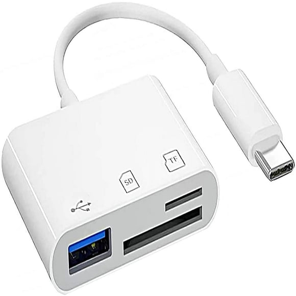 MesaSe USB-C to SD Card Reader Type C Micro SD TF Card Reader 3 in 1 USB-C to USB Camera Memory Card Reader Adapter for MacBook Pro/Air Pad Pro Chromebook XPS Galaxy S20/S10/S9 and UBC C