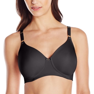 Vanity Fair Womens Beauty Back Full Coverage Wirefree Bra, 40D, Midnight Black