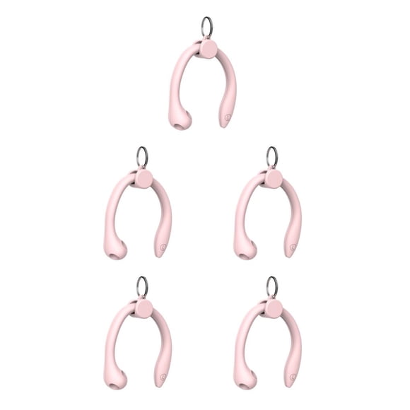Transemion 1 Paire de Crochets d'Oreilles de Protection en Silicone Souple pour Crochet d'Oreille Anti-Perte Crochets Portables Sécurisés Supports d'Écouteurs pour Rose 5Ensemble