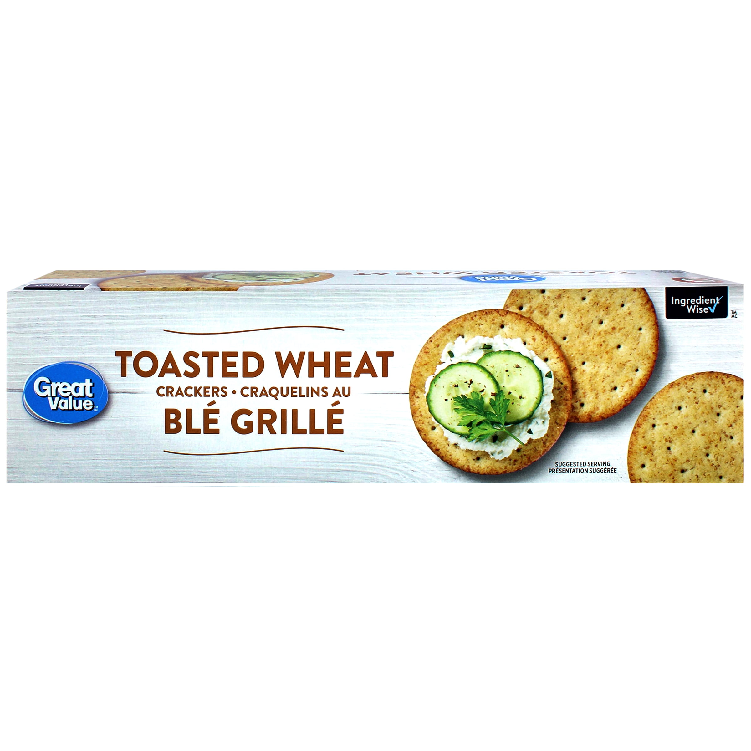 Great Value Toasted Wheat Crackers 227g pack
