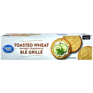 Great Value Toasted Wheat Crackers 227g pack