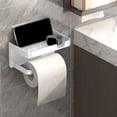 thumbnail image 1 of Vaidha Toilet Paper Bracket Wall Mounted Oppose Rust Plastic Self-adhesive Toilet Paper Bracket, 1 of 6
