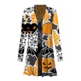 thumbnail image 4 of CEHVOM Cardigan à Imprimé d'Animaux d'Halloween pour Femmes, Chat, Citrouille, Manteau d'Automne, 4 of 5