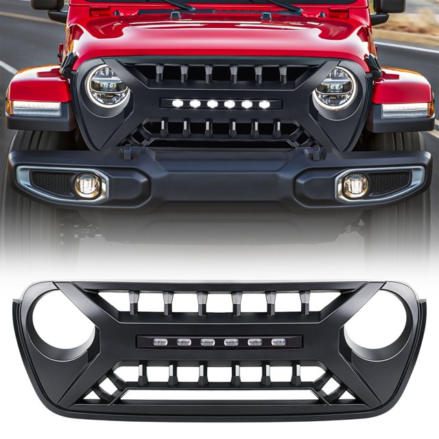 AMERICAN MODIFIED Grille w/Lights for 18-23 Jeep Wrangler JL & Gladiator JT