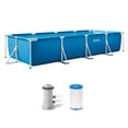 thumbnail image 1 of Intex 14ft x 33in Rectangular Above Ground Backyard Swimming Pool with Filter, 1 of 10