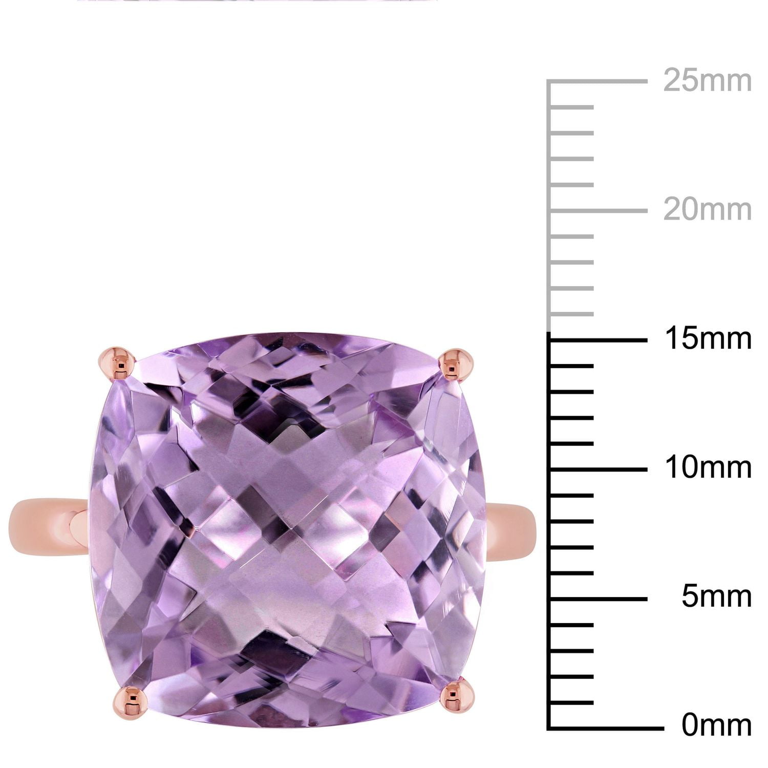 Bague cocktail Tangelo avec améthyste rose 13,33 ct PBT en or rose 14 k
