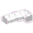 thumbnail image 3 of vidaXL 5 Piece Garden Lounge Set with Cushions Poly Rattan Black, 3 of 4