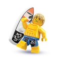 thumbnail image 3 of LEGO Minifigure Collection Series 2 Minifigure Surfer Dude Loose, 3 of 3