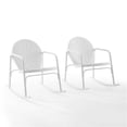 thumbnail image 4 of Afuera Living Steel Metal Rocking Chair in White Gloss (Set of 2), 4 of 7