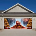 thumbnail image 5 of Liyamei Garage Door Cover Banner Reactive Design With 2 Lighting Modes For Festive Outdoor Fluorescent Glows In Dark With Cartoon Santa Party Xmas Decorat, 5 of 5