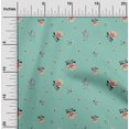 thumbnail image 2 of oneOone Silk Tabby Turquoise Blue Fabric Floral Craft Projects Decor Fabric Printed By The Yard 42 Inch Wide, 2 of 4