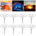 thumbnail image 4 of LHCER Threaded Nail,Twisting Nail,10Pcs Luminous Three Eyes Thread Tent Peg Nails Outdoor Camping Board Screw Plastic Tip, 4 of 8