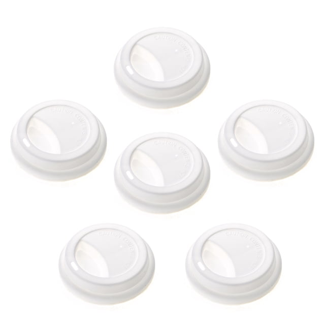 Aspire 60 Pcs Couvercles de Tasses en Silicone pour Boire, Couvercles de Tasses à Café Réutilisables / Couvercles - Blanc (Couvercles de Tasse)