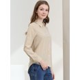 thumbnail image 4 of INSPIRE CHIC Chemise à Col à Revers pour Femme, Boutonnée, Manches Longues Retroussables, 4 of 6