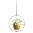 thumbnail image 4 of Flowerpots with Dish Ceramic, Metal Ceiling Hanging Flower Pot Hanging Basket Succulent Plant Hanging Flower Pot Decoration Flower Pot Hanging Flower Pot Wall Decoration Flower Pot, Flower Pots, 4 of 7