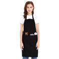 thumbnail image 1 of (Price/each)Opromo Unisex Cotton Canvas Adjustable Chef Kitchen Aprons with 2 Pockets-Black-XL, 1 of 6