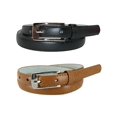 thumbnail image 1 of CTM® Ceinture Mince en Cuir de 3/4 Po pour Robe (Lot de 2 Couleurs) (pour Femmes), 1 of 4