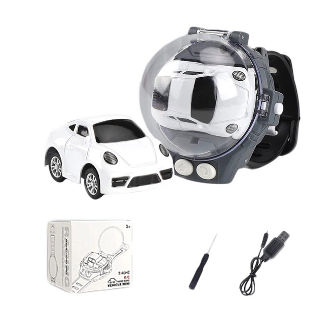 TIMIFIS Toys Mini Remote Control Watch Car Toy 2.4GHz Wrist Racing Car Watch USB Charging Cartoon Small RC Interactive Gift Boys Girls Birthday Sports Outdoor Toys - Summer