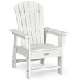 thumbnail image 5 of Gymax Ensemble de 2 Chaises Adirondack de Patio pour Enfants Fauteuil Chaise d'Extérieur Résistante aux Intempéries Blanc, 5 of 5
