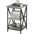 thumbnail image 3 of Pemberly Row Table d'Appoint Carrée 16 Pouces en Bois de Bouleau Gris Faux, 3 of 6