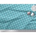 thumbnail image 3 of Soimoi Blue Moss Georgette Fabric Dots & Circle Geometric Print Sewing Fabric Yard 42 Inch Wide, 3 of 5