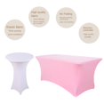 thumbnail image 4 of Nappe de Table Élastique Décoratif Close-fitted Unique Banquet Couverture de Table Rectangulaire, 4 of 5