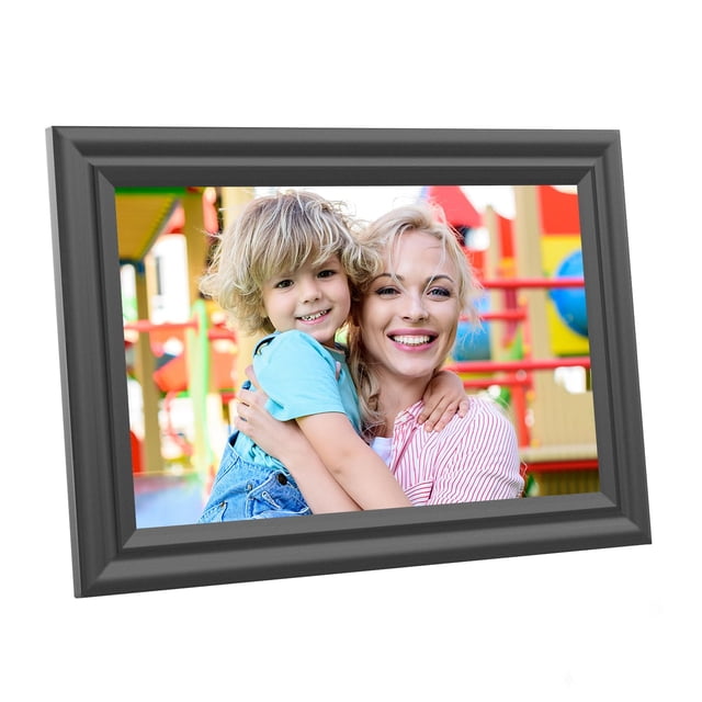 Cadre Photo Numérique WiFi 10.1 Pouces, Cadre Photo Électronique, Stockage 16 Go, Rotation Automatique, Écran Tactile IPS, Installation Facile et Partage de Photos et Vidéos via Application Gratuite Partout